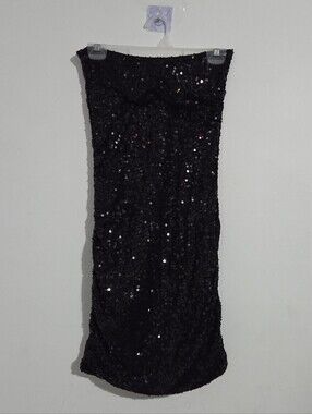 DKNY Sequined Strapless Dress